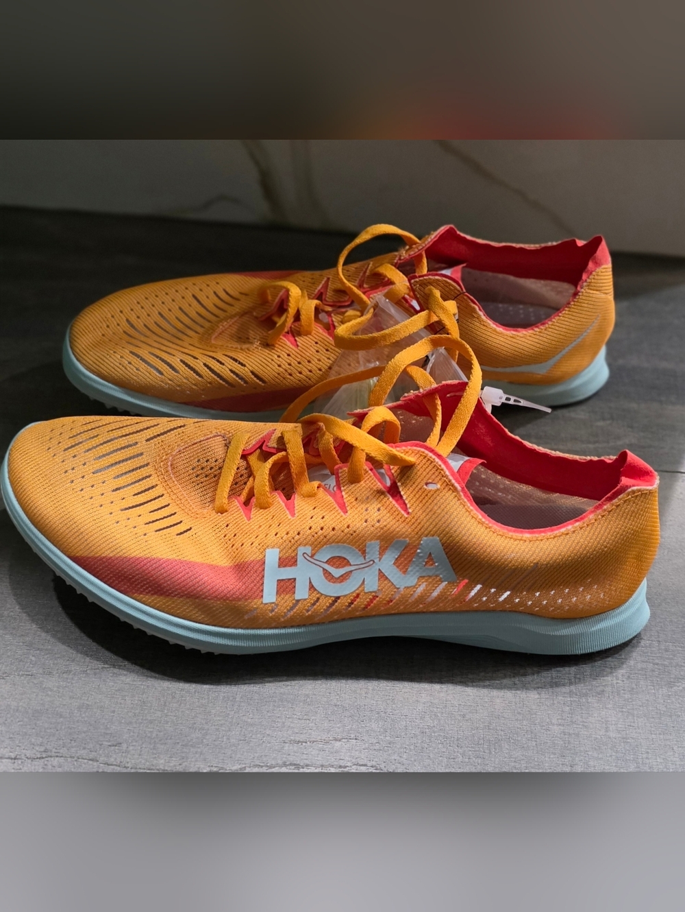 Hoka U Cielo X LD Spike Sneaker Shoes Unisex Orange M9.5/W11;M14/W15;M12/W13.5 - Picture 5 of 6